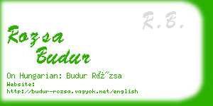 rozsa budur business card